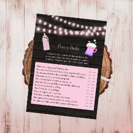 Convites Bebê a reproduzir cor-de-rosa sobre ou sob jogo de