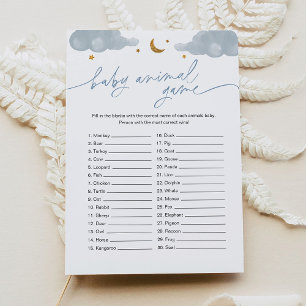 Convites Bebê Animal Game Twinkle Little Star Chá de fralda
