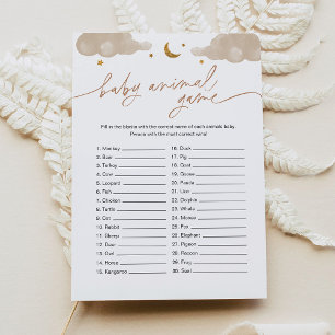 Convites Bebê Animal Game Twinkle Little Star Chá de fralda