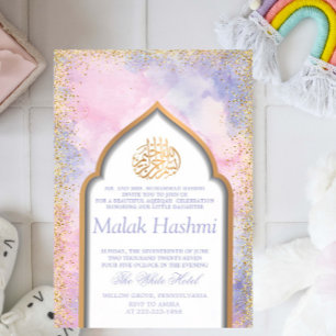 Convites Bebê Aqiqa Aqeqa Islâmica da Mesquita Moderna