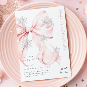 Convites Bebê Arco rosa É frio fora do Chá de fraldas