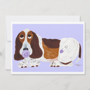 Convites Bebê Basset Hound