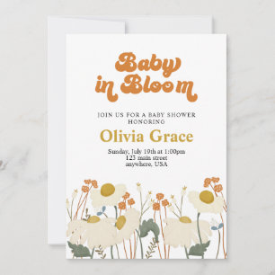 Convites Bebê Boho em Flor Bebe Reborn chá de bebê