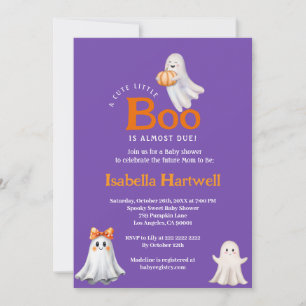 Convites Bebê bonito no caminho - Chá de fraldas de Hallowe