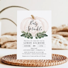 Convites Bebê borrifado Queda Chá de fraldas de abóbora ver