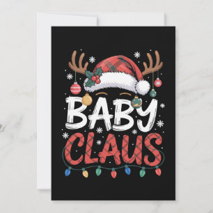 Convites Bebê Claus Natal Chapéu de Papai Noel Chifres Luze