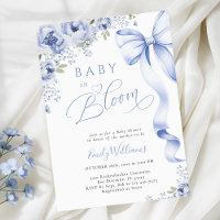 Bebê com Laço Azul no Bebê em Flor Baby Shower