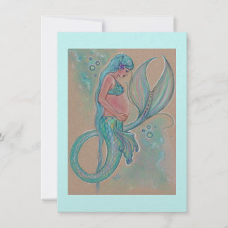 Convites Bebê convida sereia azul por Renee