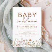 Bebê de flor selvagem no Bloom Chá de fraldas Terr