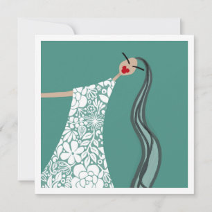 Convites Bebê de Praia em Flores Brancas Ilustração da Moda