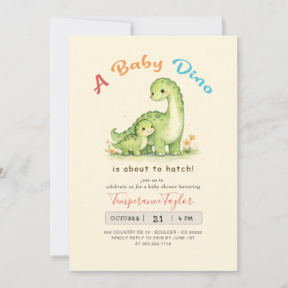 Convites Bebê Dino Pronto para Chocar Chá de Bebê de Dinoss