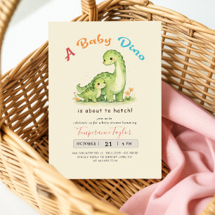 Convites Bebê Dino Pronto para Chocar Chá de Bebê de Dinoss