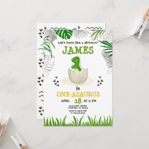Convites Bebê Dinossauro Qualquer Idade Aniversário