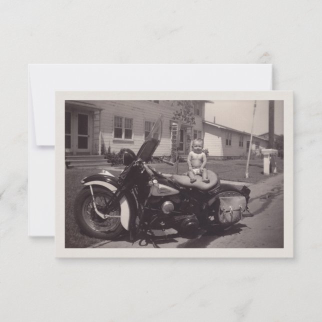 Convites bebê do motociclista (Frente)