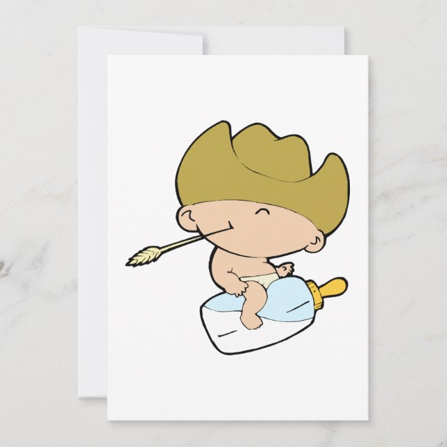 Convites bebê do vaqueiro (Frente)