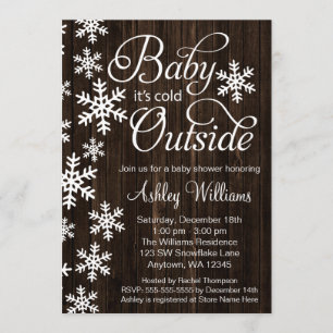 Convites Bebê é chá de fraldas de madeira rústico da parte