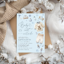 Bebê, é Chá de fraldas Frio Fora do Menino