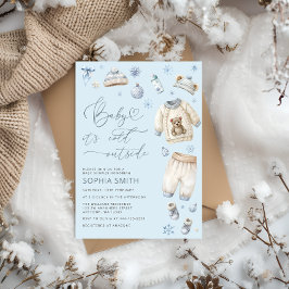 Convites Bebê, é Chá de fraldas Frio Fora do Menino