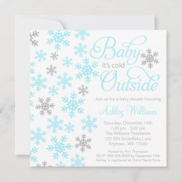 Convites Bebê É Frio Fora da Chá de fraldas de Aqua