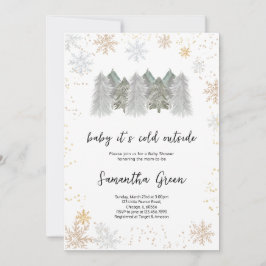 Convites Bebê é frio fora do Chá de fraldas