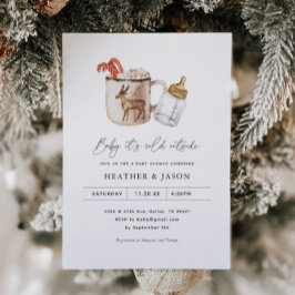 Convites Bebê É Frio Fora do Chá de fraldas Cozy Winter