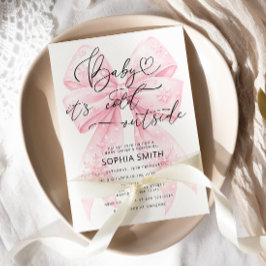 Convites Bebê É Frio Fora do Chá de fraldas da Rapariga de