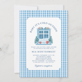 Convites Bebê É Frio Fora do Chá de fraldas de inverno