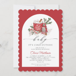 Convites Bebê É Frio Fora do Chá de fraldas de inverno
