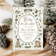 Bebê é frio fora do Chá de fraldas de inverno