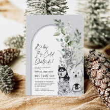 Bebê É Frio Fora do Chá de fraldas dos Animais de 