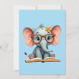 Convites Bebê Elefante Sábio