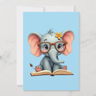 Convites Bebê Elefante Sábio