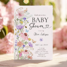 Bebê em Blogue Borboletas de Flor Selvagem Chá de 
