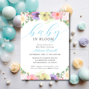 Convites Bebê Em Blogue Floral Garden Baby Chá