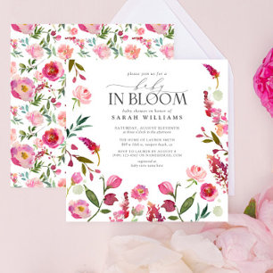 Convites Bebê Em Blogue Menina Rosa Chá De Aquarela