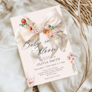 Convites Bebê em Bloom Arco Chá de fraldas Floral