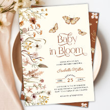 Bebê Em Bloom Boho Chá de fraldas Floral