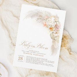 Convites Bebê em Bloom Pastel Floral Suave Chá de fraldas