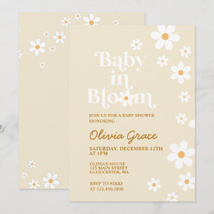 Convites Bebê em Bloom que brava Chá de fraldas de Daisy