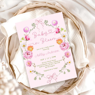 Convites Bebê em Bloomia Arco Rosa Floral