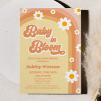 Bebê Em Chá de fraldas De Flor Retro-Daisy