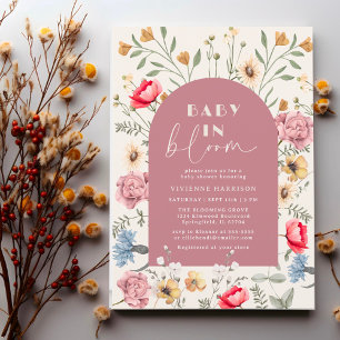 Convites Bebê em Flor Baby Shower Floral Vintage Menina