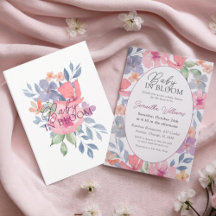  Bebê em Flor Chuveiro de Bebê Flor Silvestre Aqua