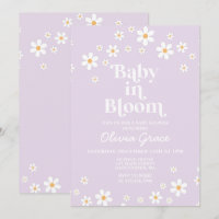 Bebê em Flor Daisy Lavanda Churrasco de Bebê Retrô