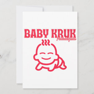 Convites Bebê Engraçado Kruk Philadelphia Premium 
