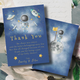 Convites Bebê espacial Astronauta Boy Rockstar Obrigado em