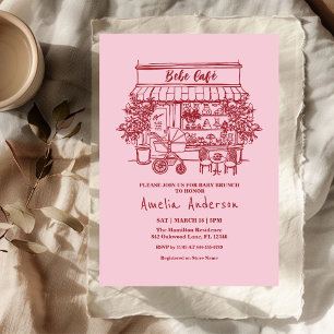 Convites bebê está a caminho Chá de bebê temático de café c