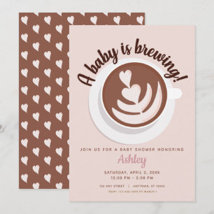Convites Bebê está criando café Brunch Chá de fraldas S