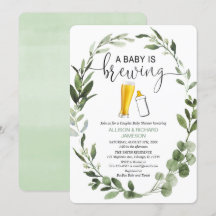 Bebê está criando casais verdes chá de fraldas