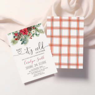 Convites Bebê está frio fora do Chá de fraldas de inverno